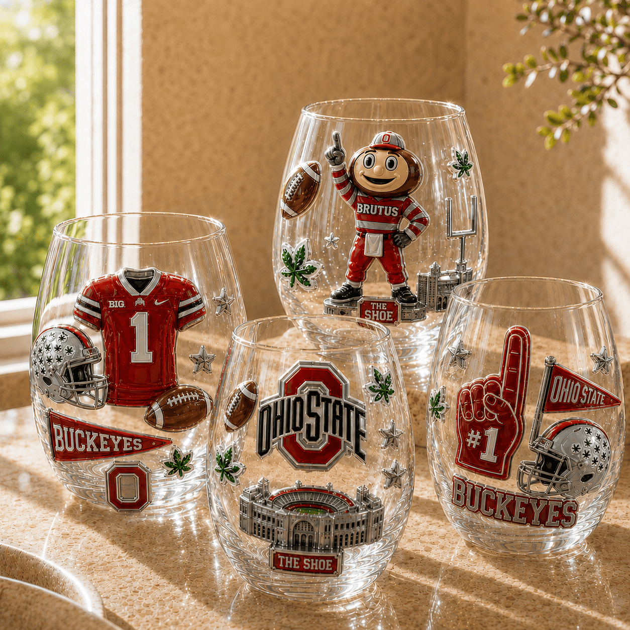 OSB Stemless Glass Cup Set TMH